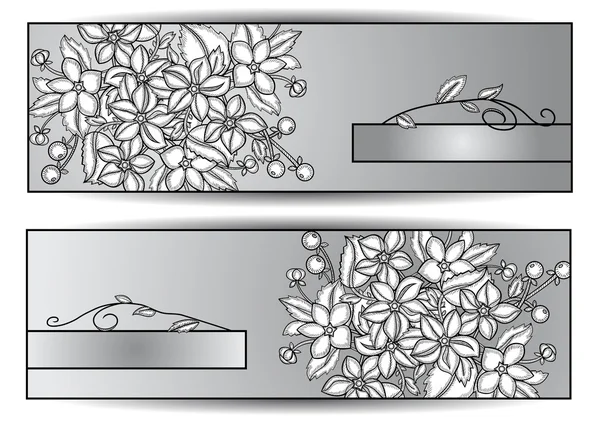 Transparente mit Blumen — Stockvektor