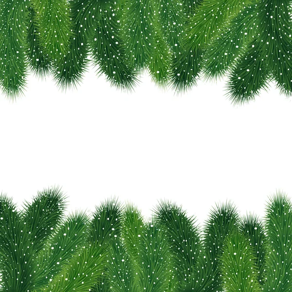 Christmas fir tree borders — Stock Vector