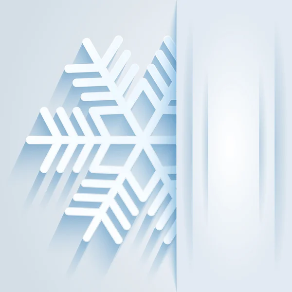 Carte avec flocon de neige — Image vectorielle