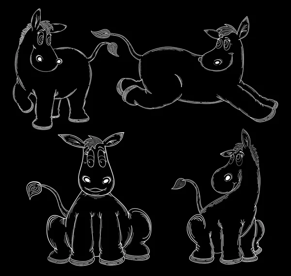 Cartoon donkey — Stock Vector