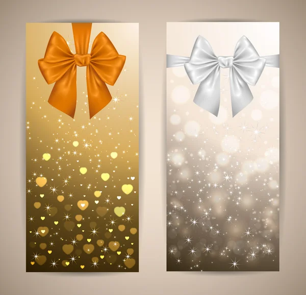 Banners with bows — Stock Vector