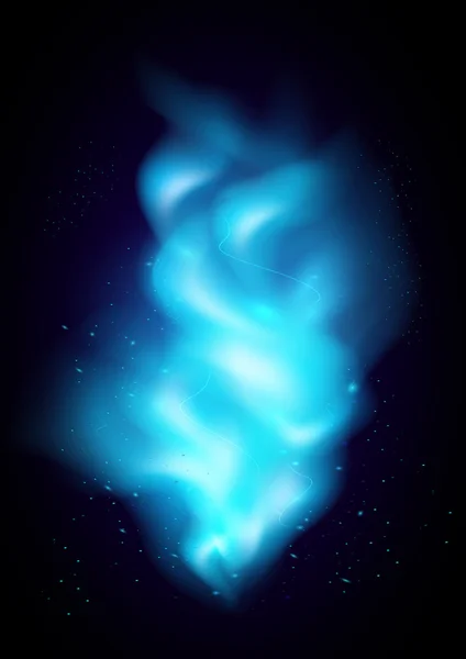 Blue flame — Stock Vector