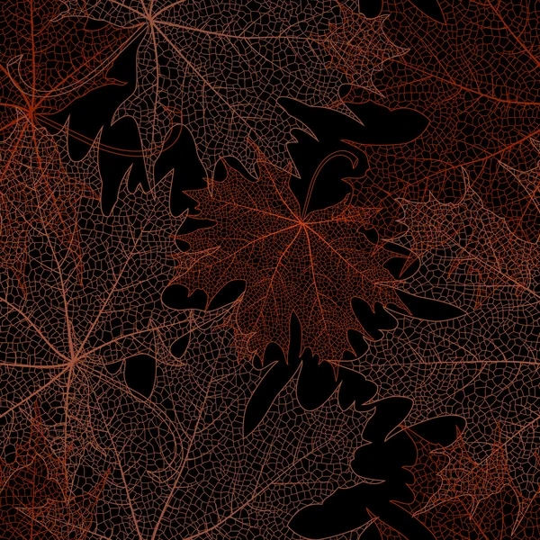 Бесшовные оранжевые листья Лицензионные Стоковые Векторы