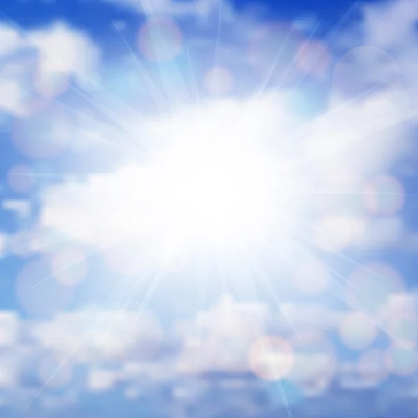 Ciel nuageux — Image vectorielle