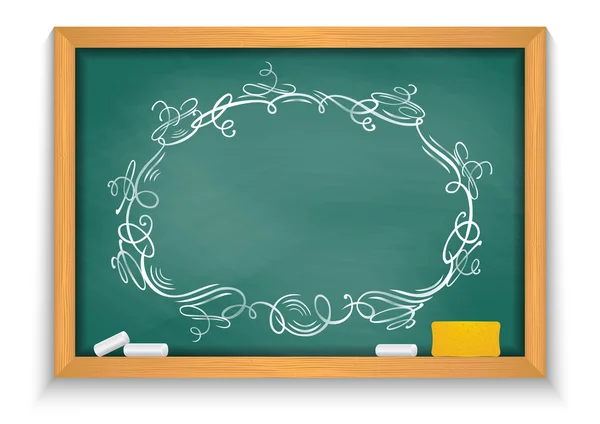 Chalkboard with ornate frame — Stock Vector