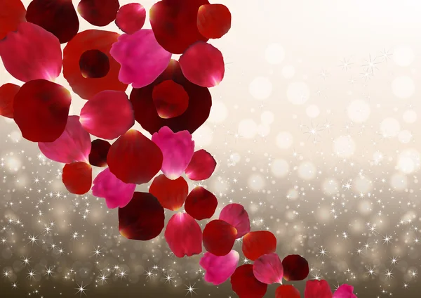 色彩鲜艳的玫瑰花瓣 — 图库矢量图片