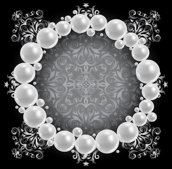 真珠のフレーム ロイヤリティフリーストックベクター
