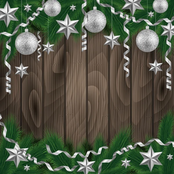 Décoration de Noël fond — Image vectorielle