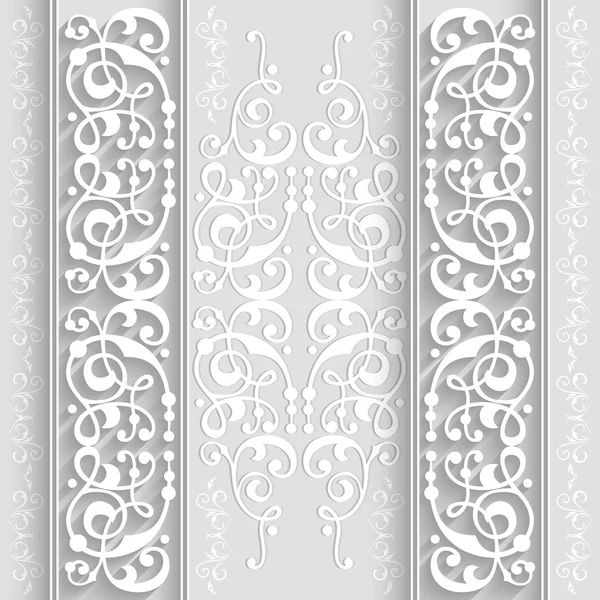 Abstract paper border decoration — Stock Vector