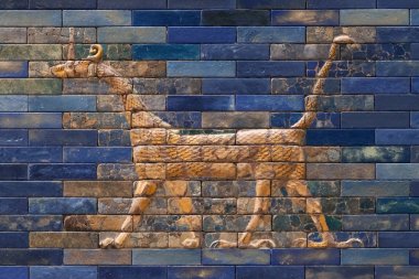 Mosaic of a Dragon on the Ishtar Gate clipart