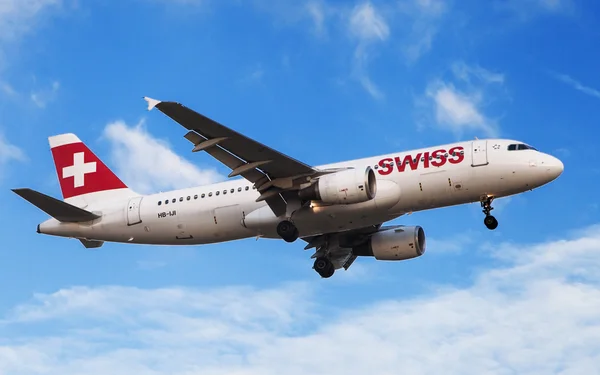 Airbus suizo A320 — Foto de Stock