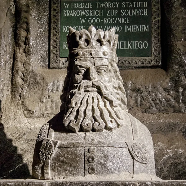 Solná socha krále Casimir III — Stock fotografie