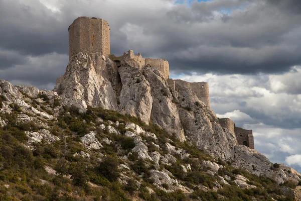 Queribus, die letzte Hochburg der Katharer — Stockfoto