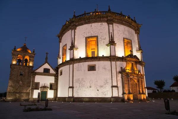Monasterio Serra Pilar Por Noche Vila Nova Gaia Portugal —  Fotos de Stock