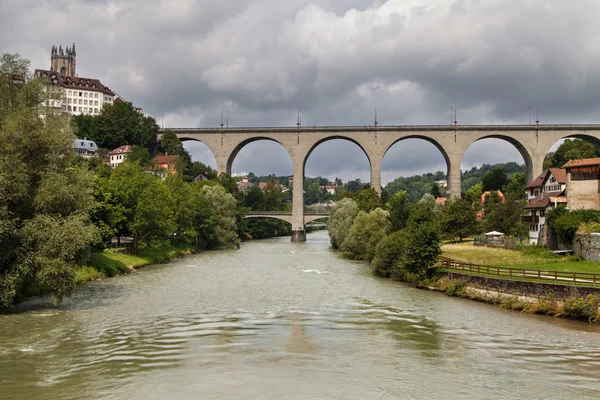 Zaehringen most ve Fribourgu — Stock fotografie