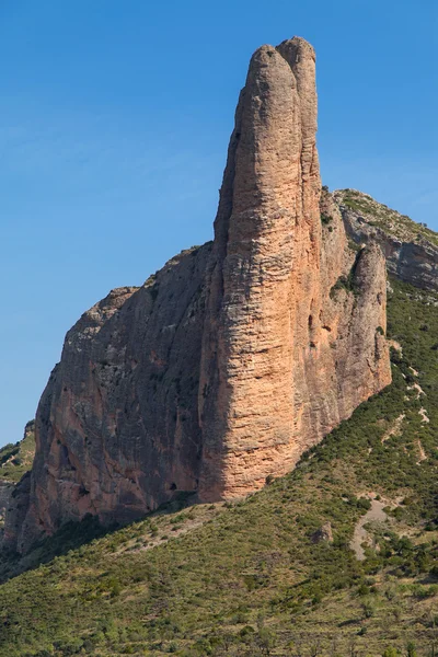 Fire, Mallos de Riglos — Stock Photo, Image