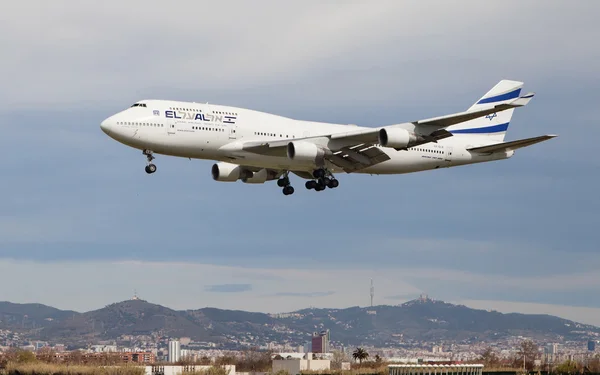 以色列 el Al 航空公司波音 747 — 图库照片