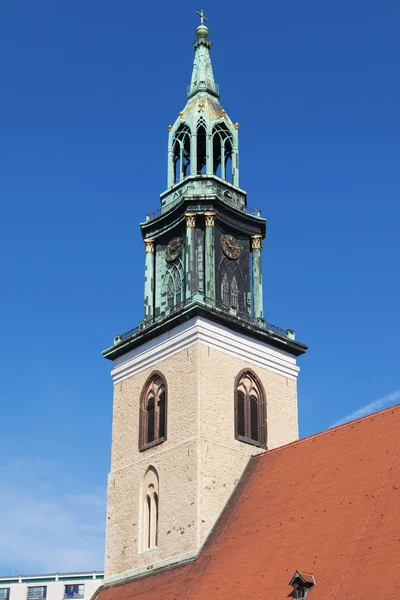 베를린에서 Marienkirche 벨 타워 — 스톡 사진