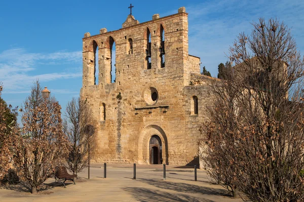 Церква Сан Астеба в Peratallada — стокове фото