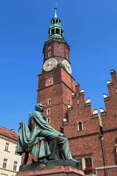 Aleksander Fredro památník ve Wroclawi — Stock fotografie