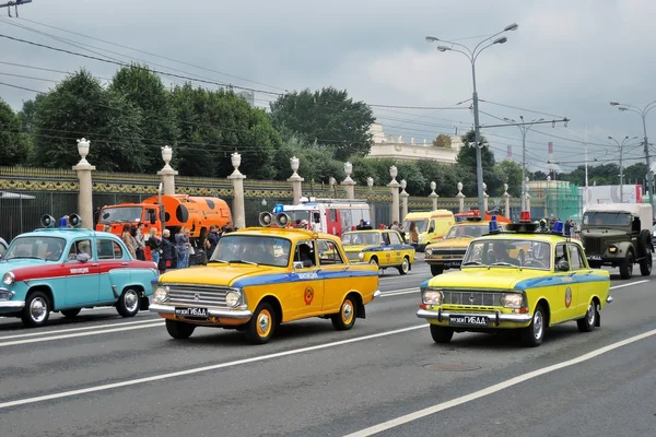 Old cars at First Moscow Parade of City Transport