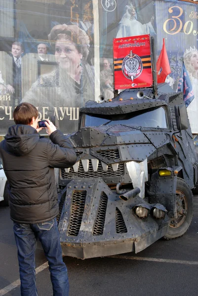 Military equipment at Antimaidan political meeting