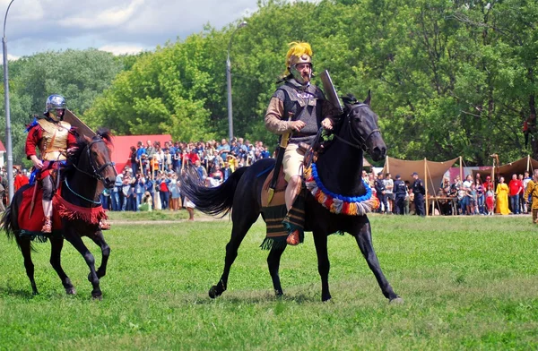 Horse riders in historical costume