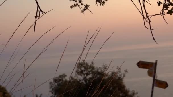 Belo Pôr Sol Trilha Lícia Turquia — Vídeo de Stock