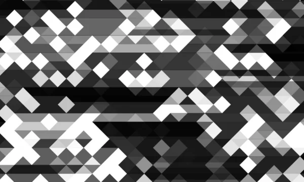 Abstract digital black and white mosaic grid pattern background.