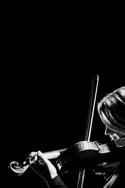 Violinista violinista tocando concerto — Fotografia de Stock