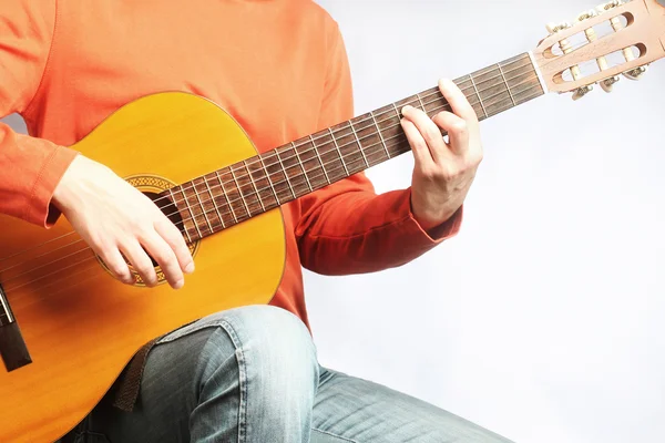 Akoestische gitaar speler gitarist — Stockfoto