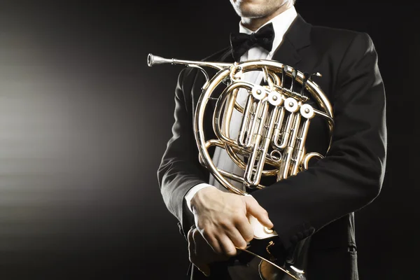 Franskt horn musik instrumenterar — Stockfoto