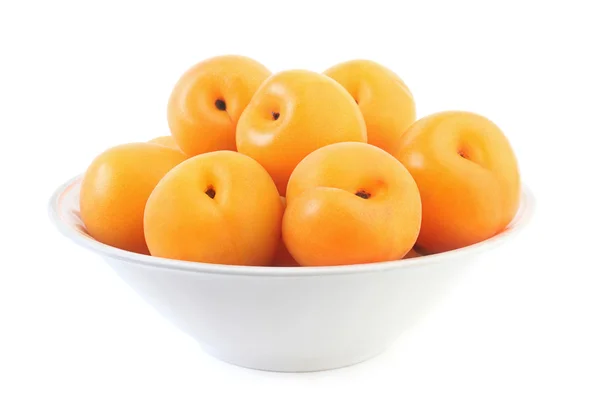 Apricots in plate — Stock Photo, Image