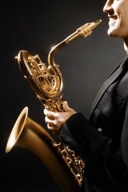 Saksafon adam müzik aletleri caz saksofoncu