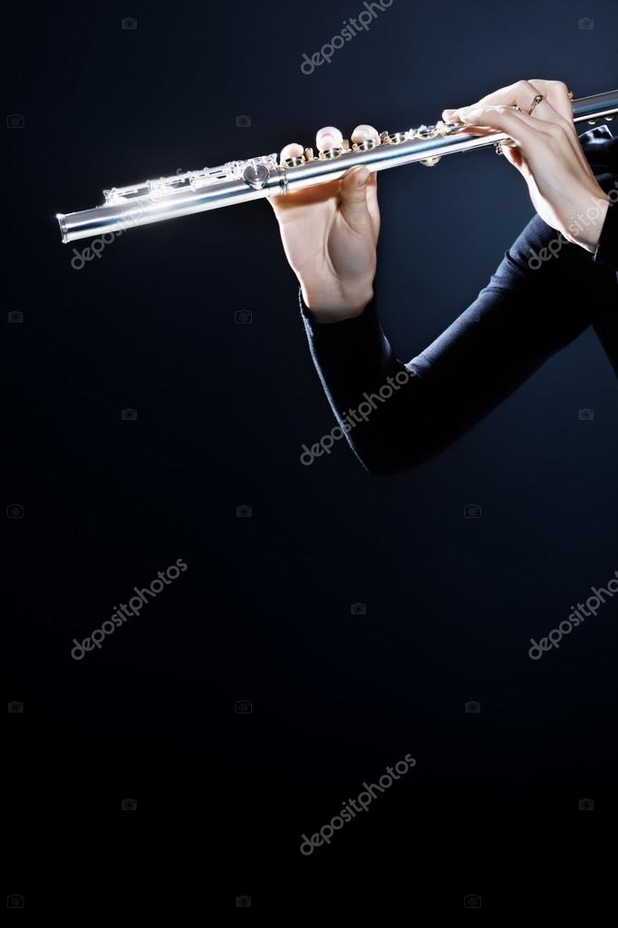 Flute music instrument hands Stock Photo by ©alenavlad 61520791