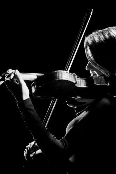 Viool speler violist orkest muziekinstrumenten — Stockfoto