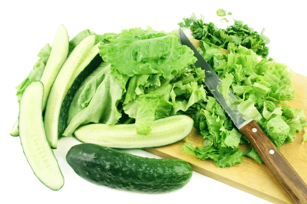 Egészséges zöld zöldség saláta — Stock Fotó