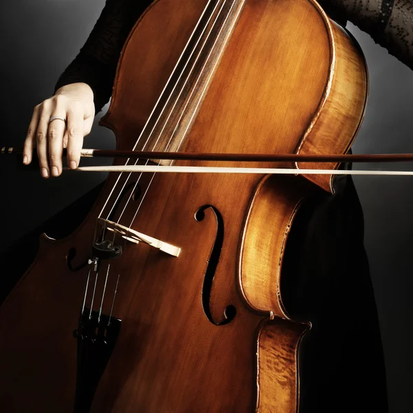 Cello speler cellist spelen — Stockfoto