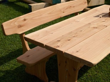 Ahşap piknik Bahçe masası