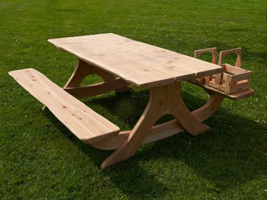 Ahşap piknik Bahçe masası