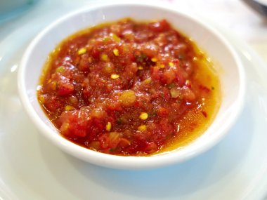 kırmızı sıcak biber Sos