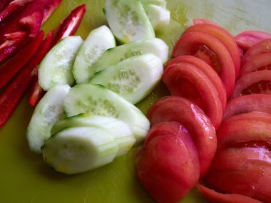 Kesme sebze salata için hazır