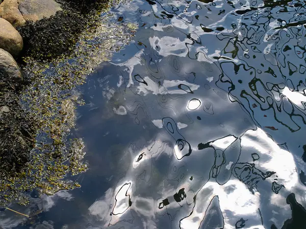 Blauwe water rimpelingen achtergrond — Stockfoto