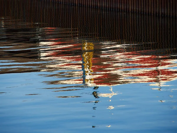 Abstract Blauw Water Rimpelt Zee Oceaan Een Jachthaven Zeilen Sport — Stockfoto