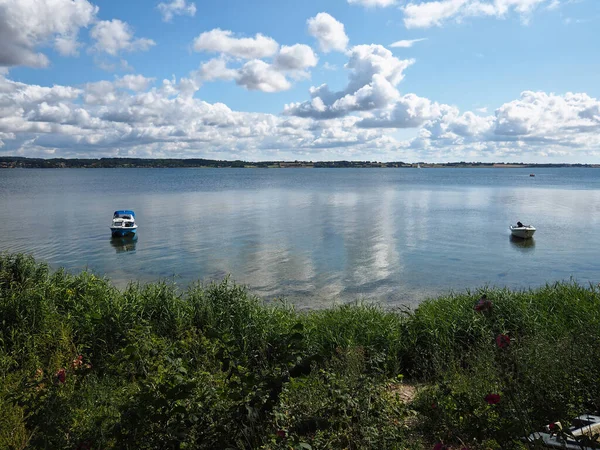 Tipico Bellissimo Paesaggio Naturale Costiero Danese Spiaggia Estate Fyn Funen — Foto Stock