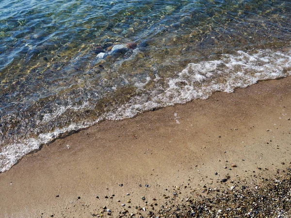Plaża Morze Ocean Powierzchnia Tło Obraz Miejsca Grafikę Tekst — Zdjęcie stockowe