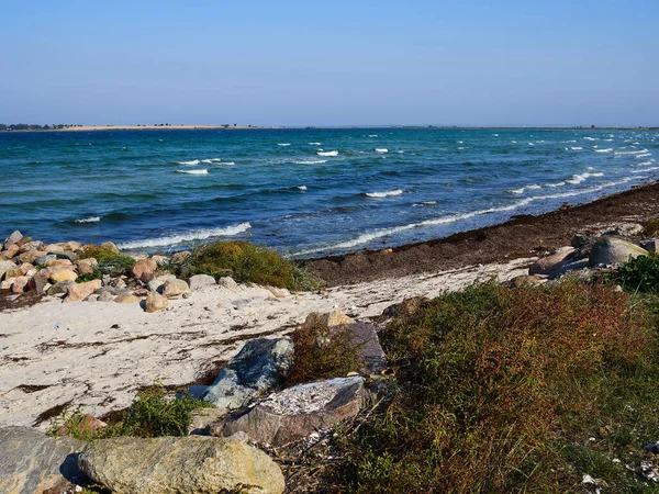 Typiskt Vackert Naturskönt Danskt Strandlandskap Sommaren Aero Island Fyn Funen — Stockfoto