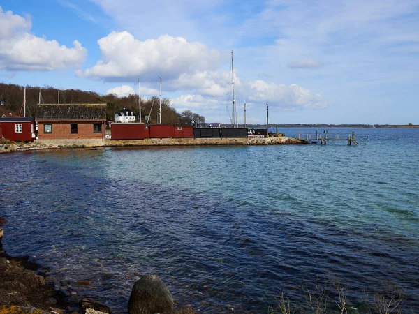 Dyreborg Pueblo Costa Sur Isla Funen Fyn Dinamarca Encantadora Acogedora —  Fotos de Stock