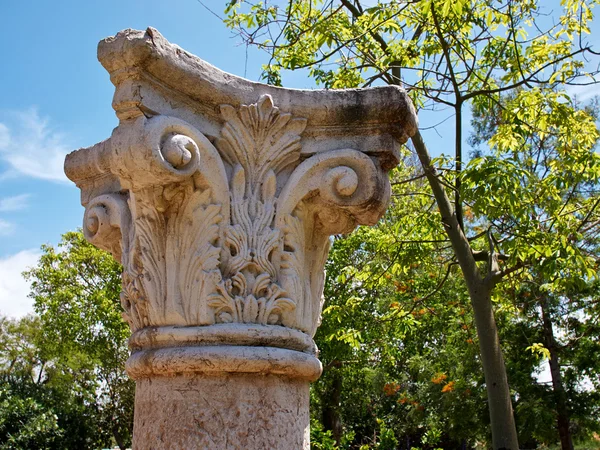 コリント式ギリシャ イオン ローマ古典的な大理石の柱 — ストック写真