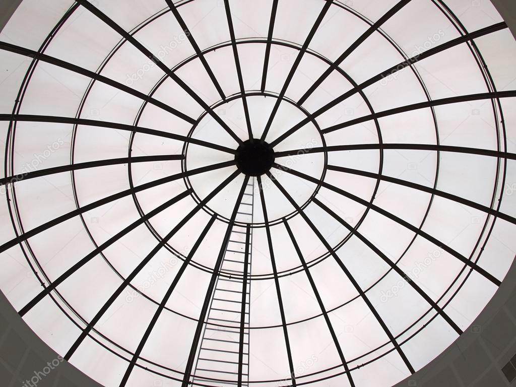 Glass dome in a shopping mall